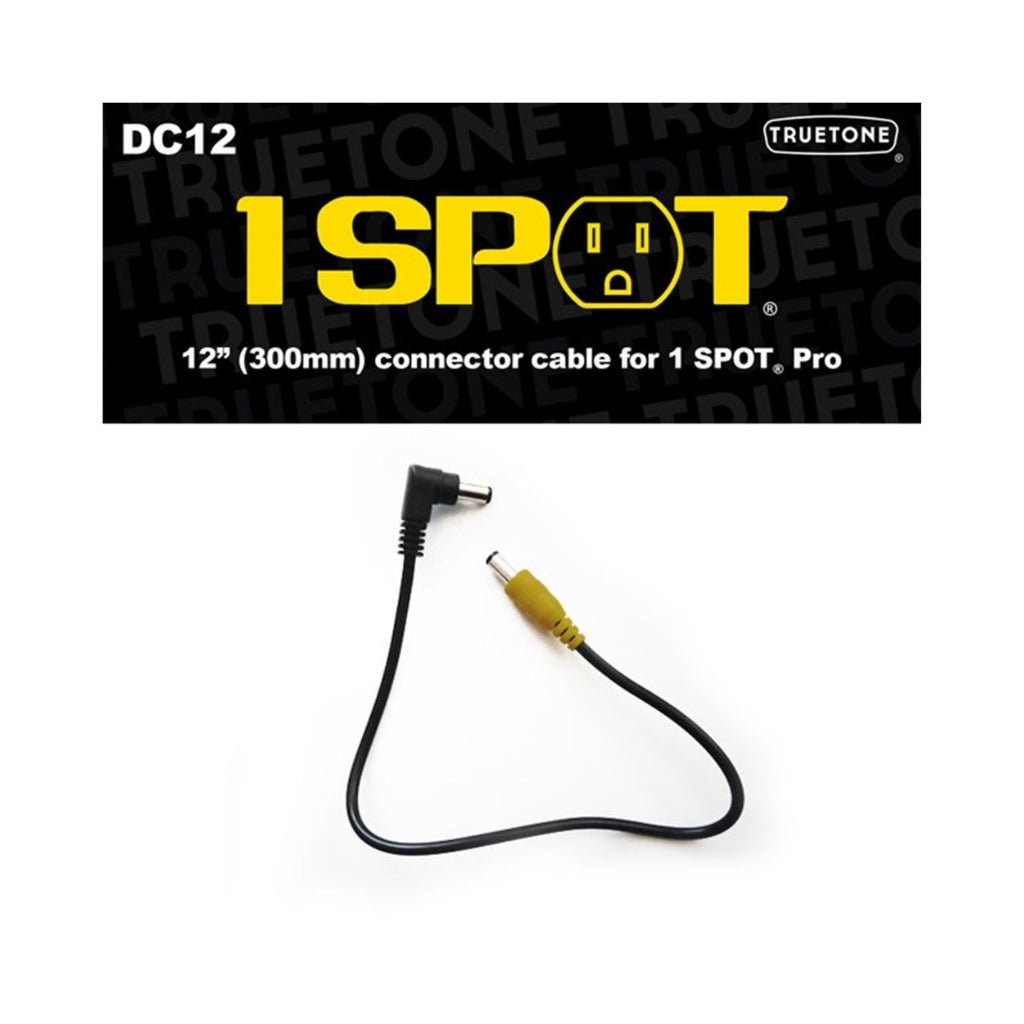 1 Spot 12'' DC Cable Male R-Angle to Male Straight Cable Pedal & Pedalboard Accessories Sky Music
