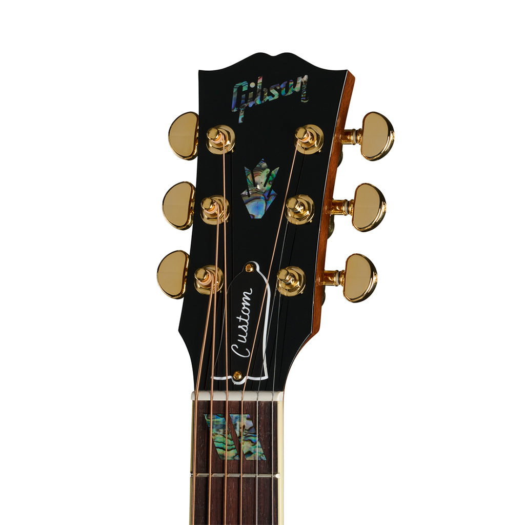 Gibson Hummingbird Elegant Koa Acoustic-Electric Guitar - Honey Burst headstock