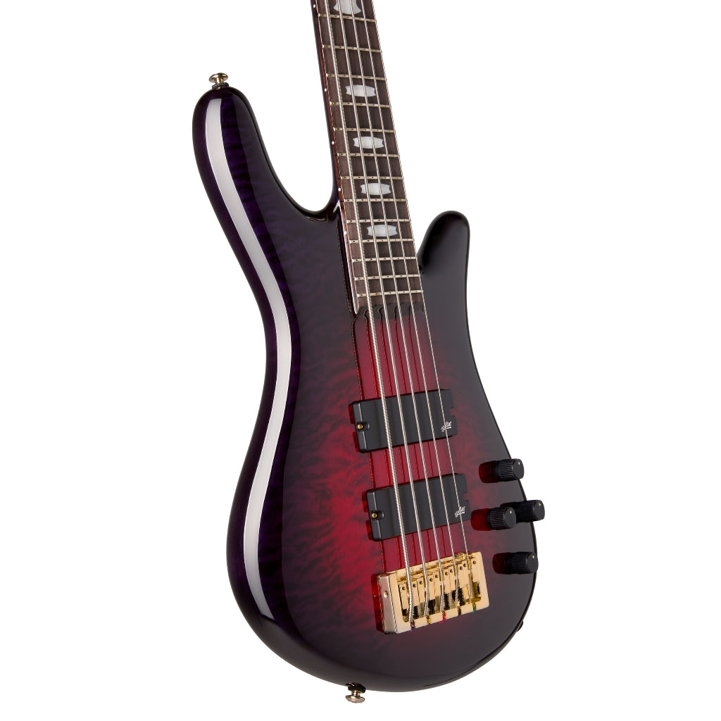 Spector - Icon NS-5 Neck Through Electric Bass Guitar - Purple Cherry
