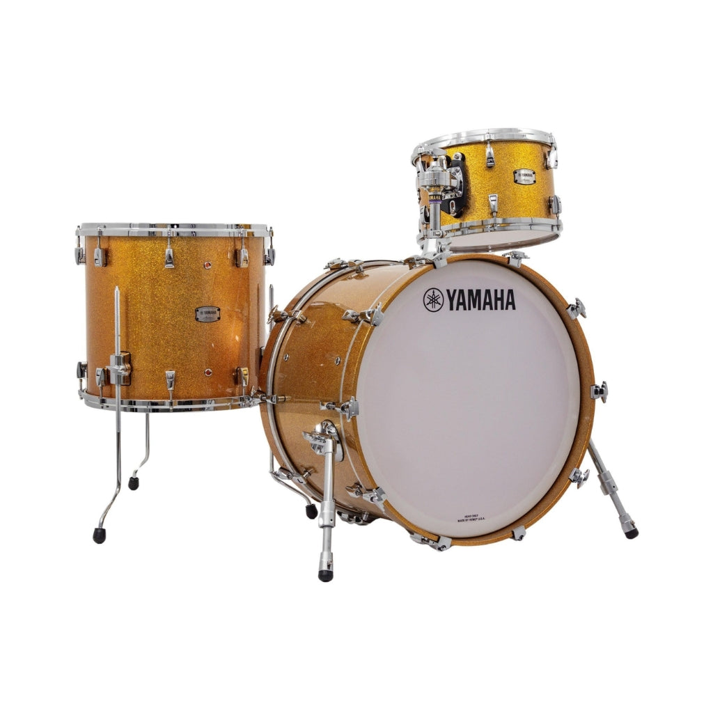 Yamaha Absolute Hybrid Maple 3-Piece Shell Pack (12x8TT, 16x15FT, 22x14BD) - Gold Champagne Sparkle