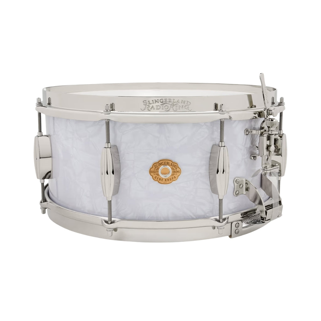 Slingerland Gene Krupa Limited Radio King 6.5"x14" Snare Drum - White Marine Pearl
