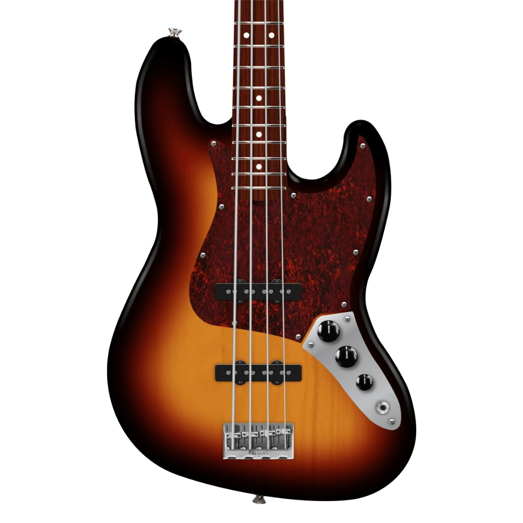 Fender American Professional Jazz Bass Guitar - 3-Color Sunburst, Rosewood Fingerboard