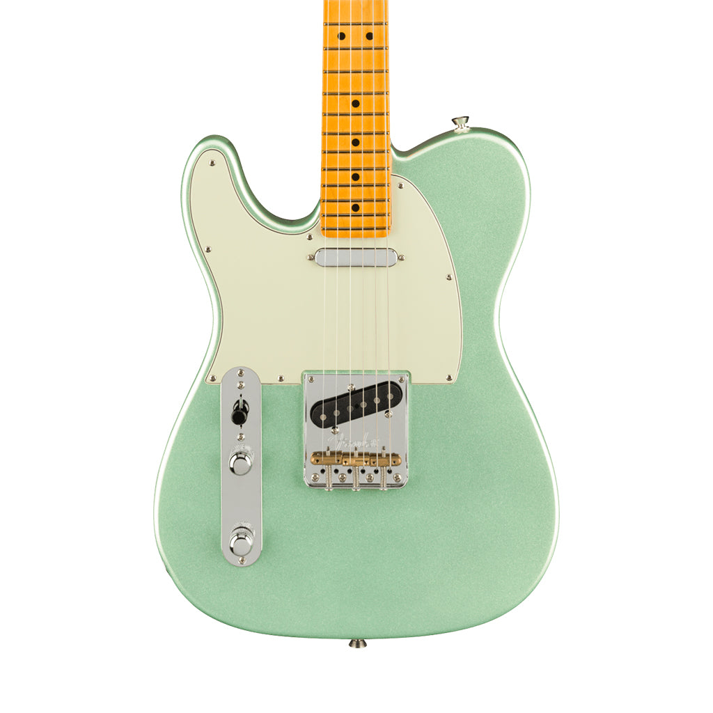 Fender American Professional II Telecaster Left Handed Electric Guitar - Mystic Surf Green sky music