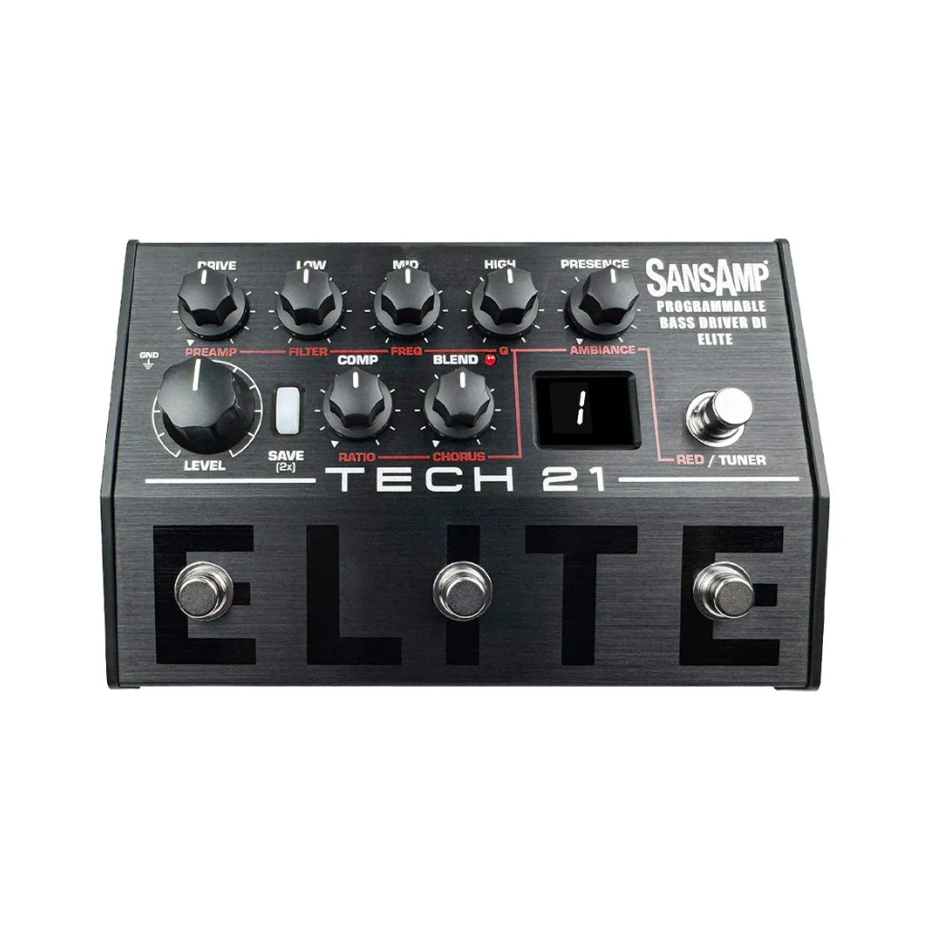 Tech 21 - SansAmp Programmable Bass Driver ELITE - Preamp & DI Pedal