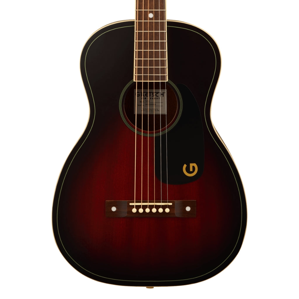 Gretsch - Jim Dandy Parlor Acoustic Guitar - Deep Cherry Burst, Walnut Fingerboard