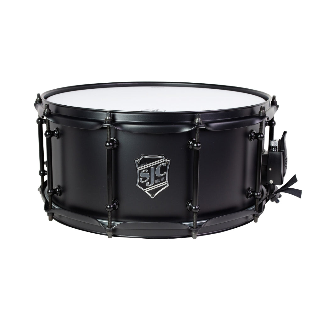 SJC Custom Drums - Alpha Steel Snare Drum - 6.5 x 14-inch - Flat Black