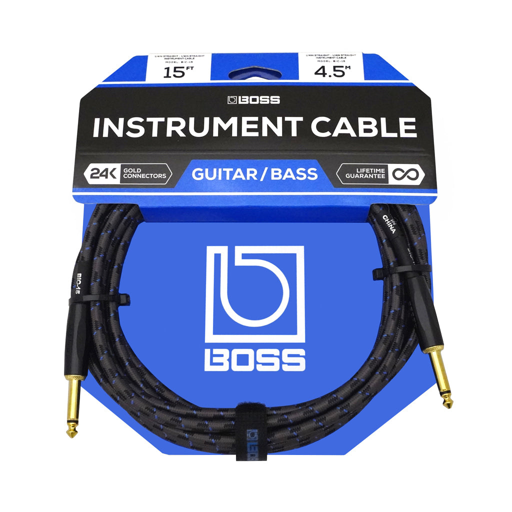 Roland BIC-15 Instrument Cable 15ft/4.5m - Straight/Straight