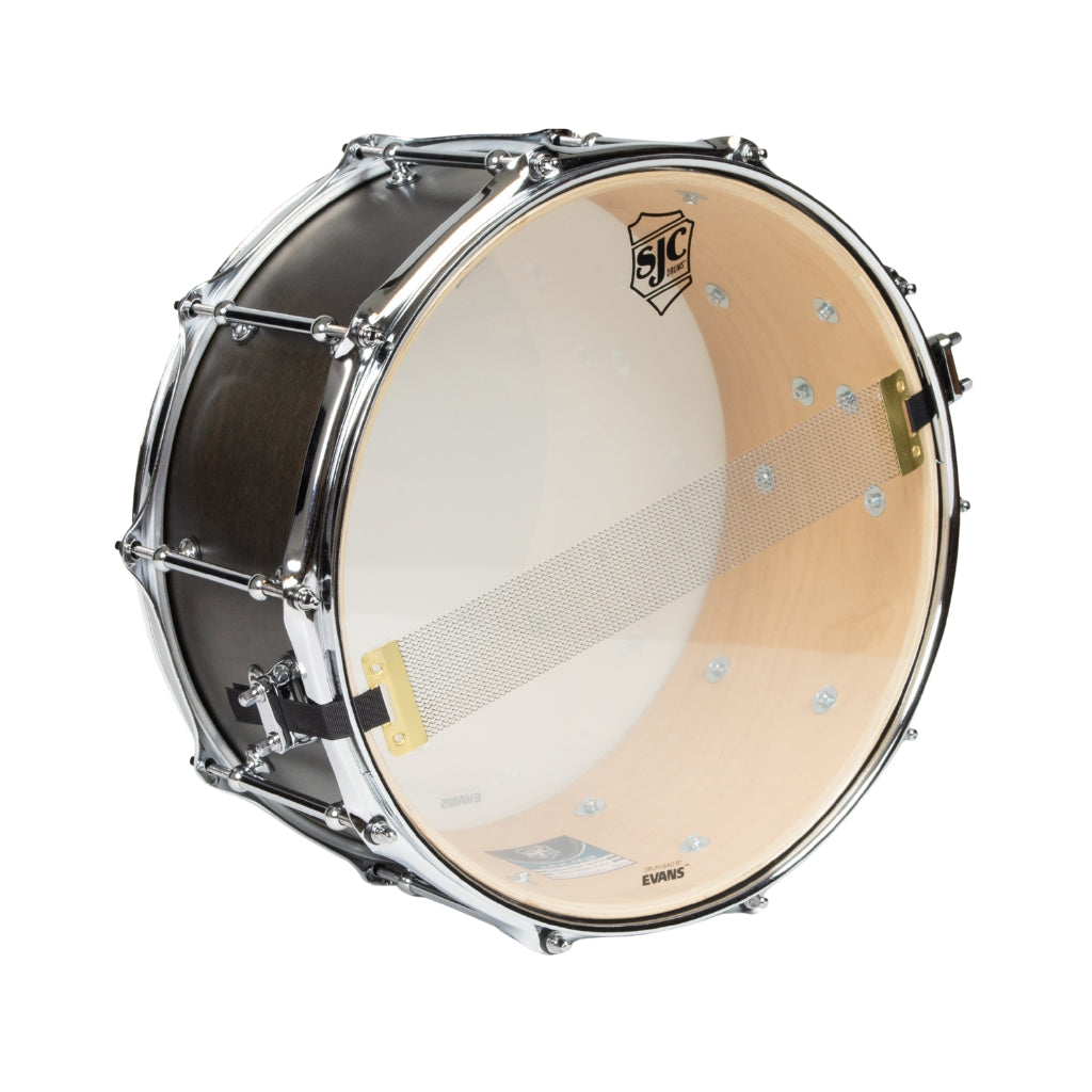 SJC Custom Drums - Navigator Snare Drum - 6.5 inches x 14 inches, Ghost Black