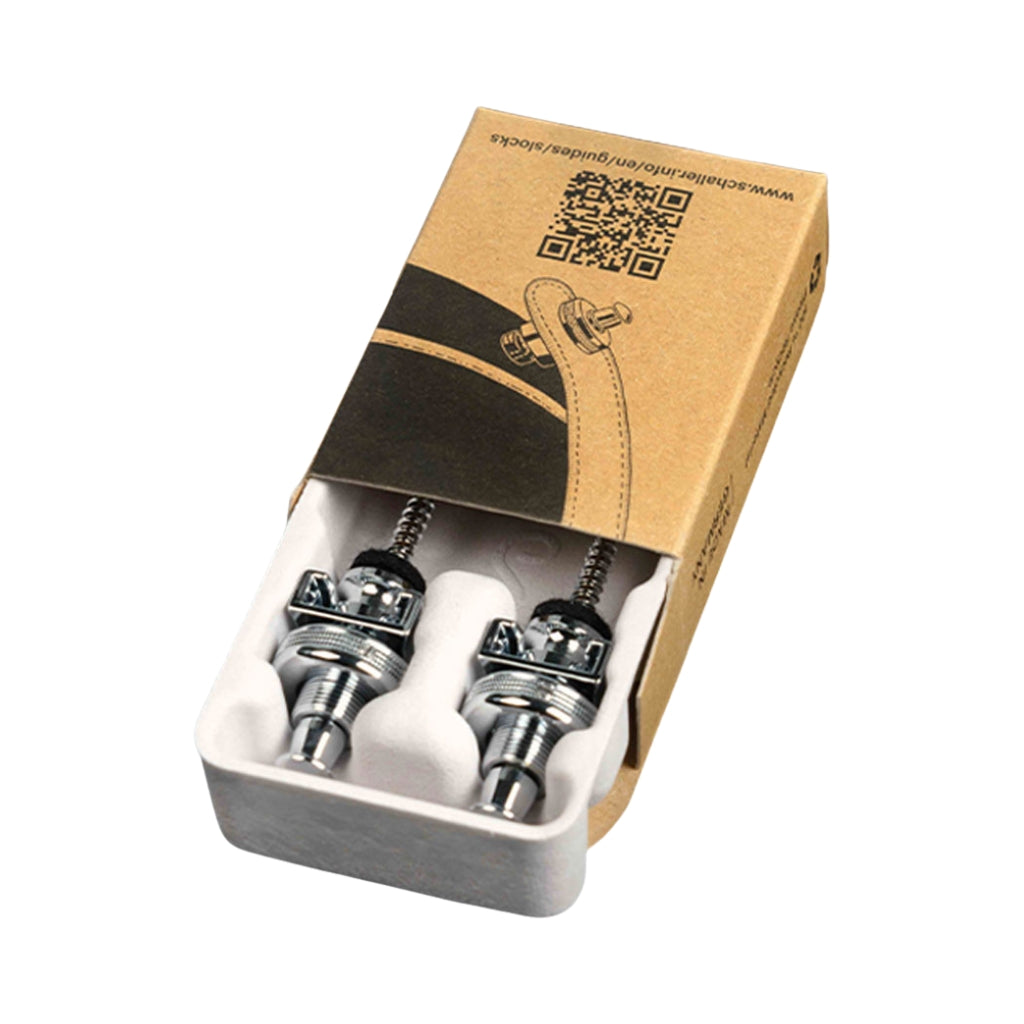 Schaller S-Lock M Strap Lock Pair - Chrome