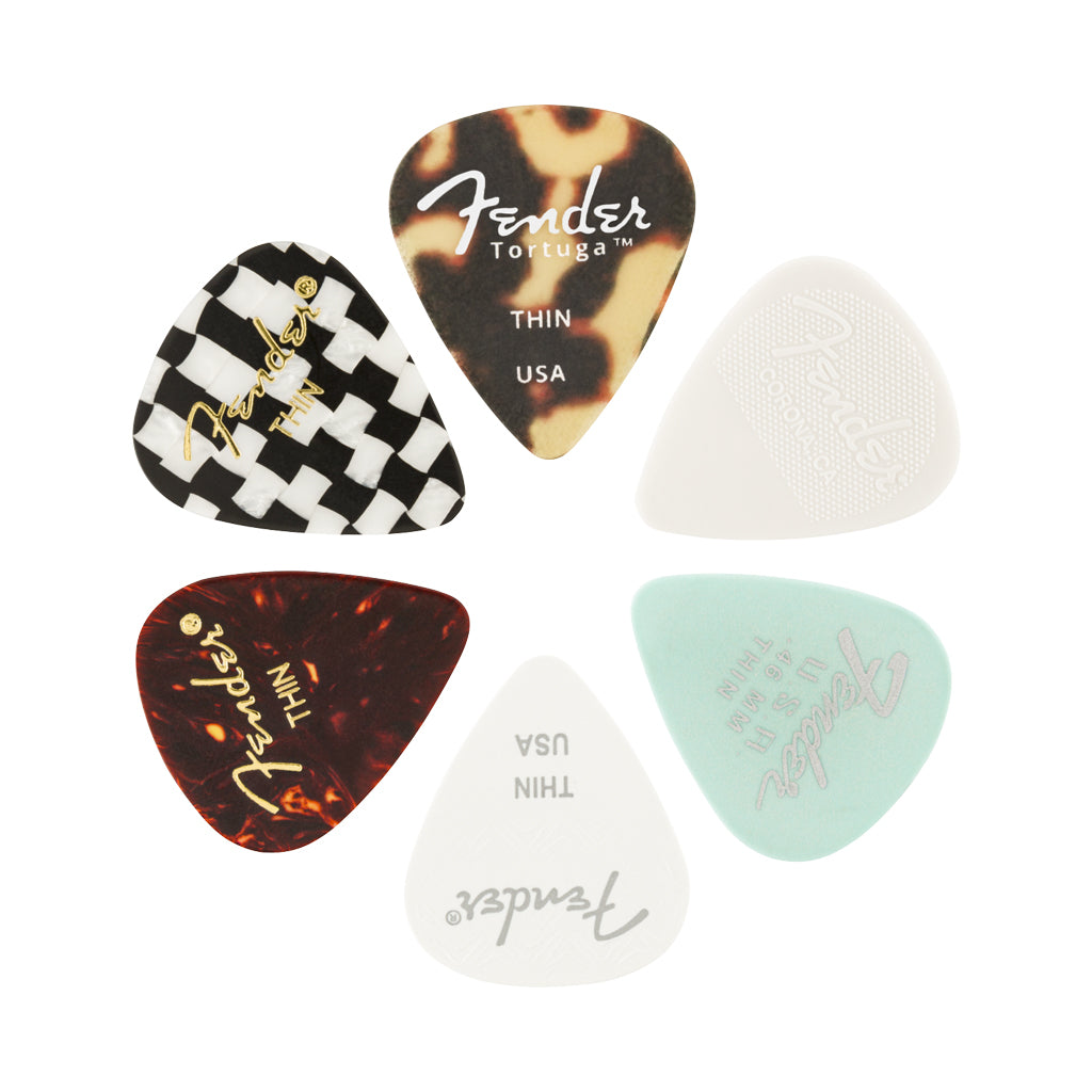 Fender - 351 Material Medley Picks - Thin (6)