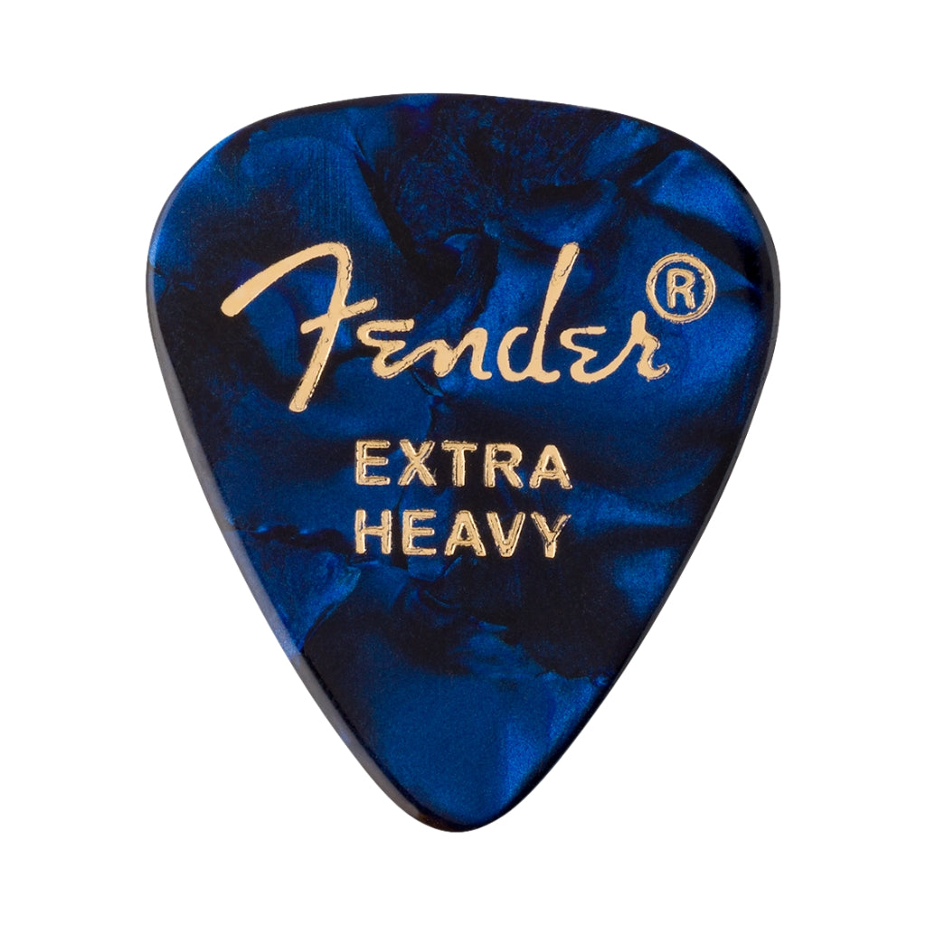 Fender - Premium Celluloid 351 Shape Picks - Extra Heavy Blue Moto 12 Pack
