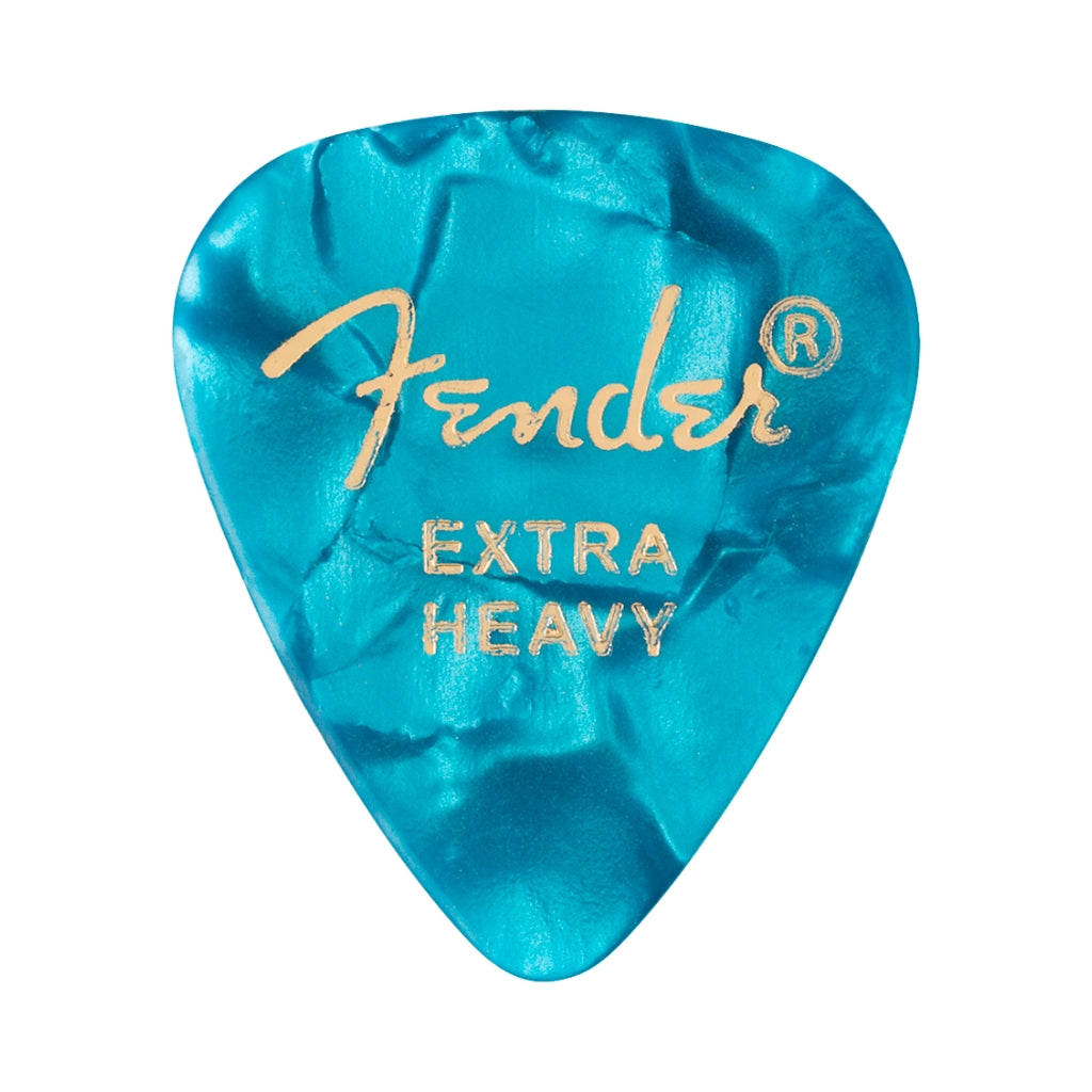 Fender - Premium Celluloid 351 Shape Picks - Extra Heavy Ocean Turquoise 12 Pack