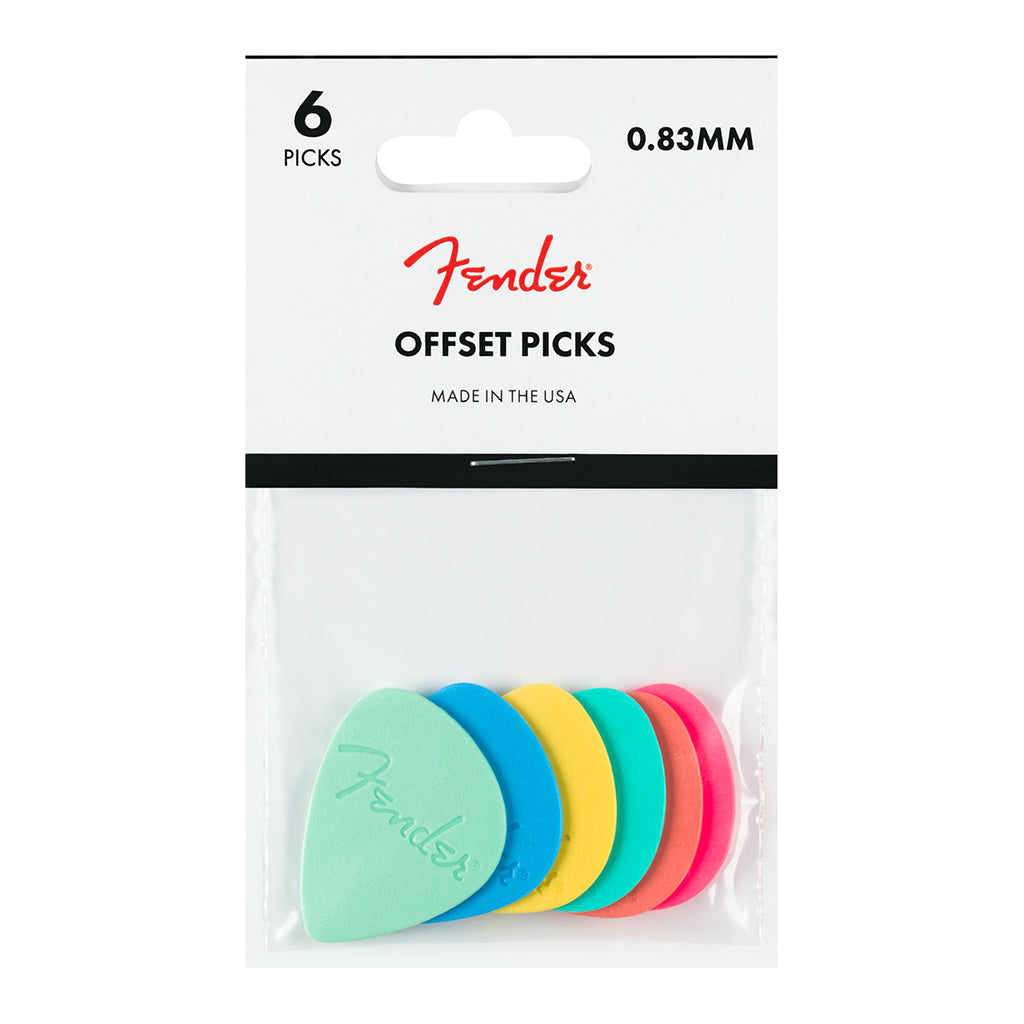 Fender Offset Multi Color Picks 6 Pack