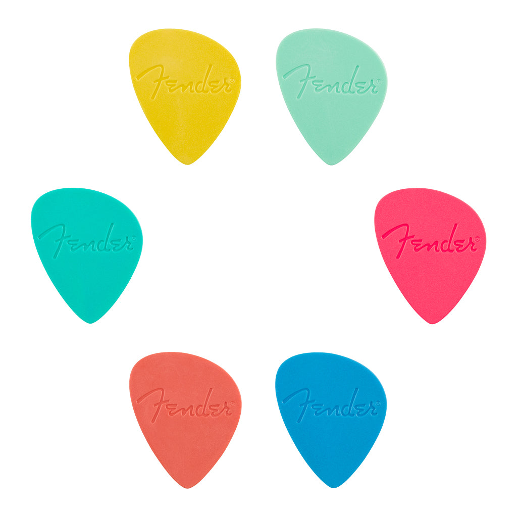 Fender Offset Multi Color Picks 6 Pack