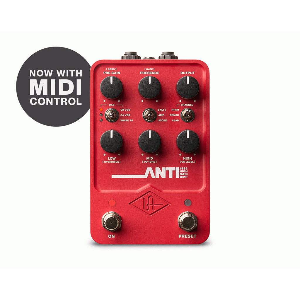 ギター UNIVERSAL AUDIO UFAX ANTI 1992 Universal Audio UAFX Anti 1992 High Gain Pedal - Sky Music