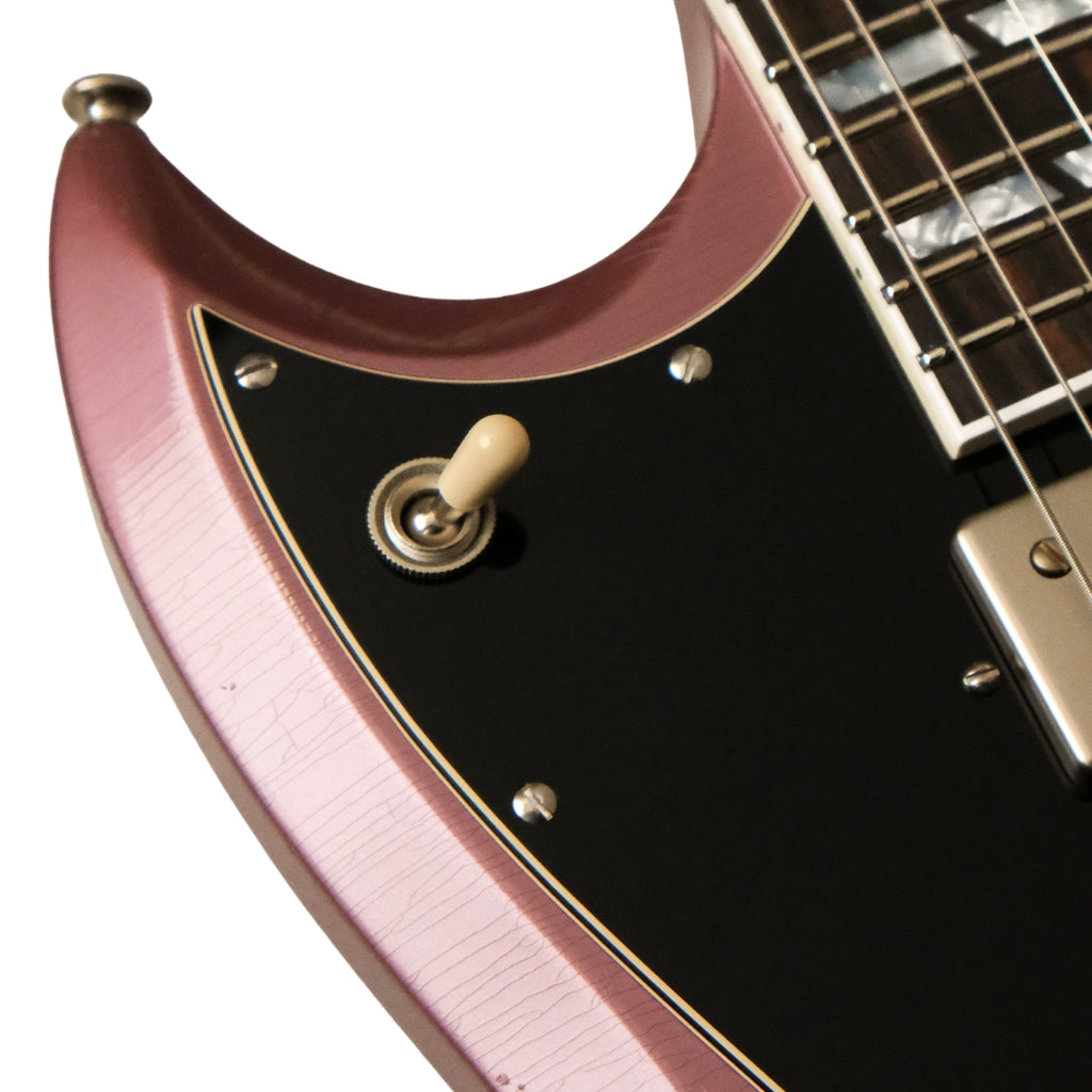 Frank Brothers Radar Deluxe Medium Relic w/Full Guard Electric Guitar - Burgundy Mist