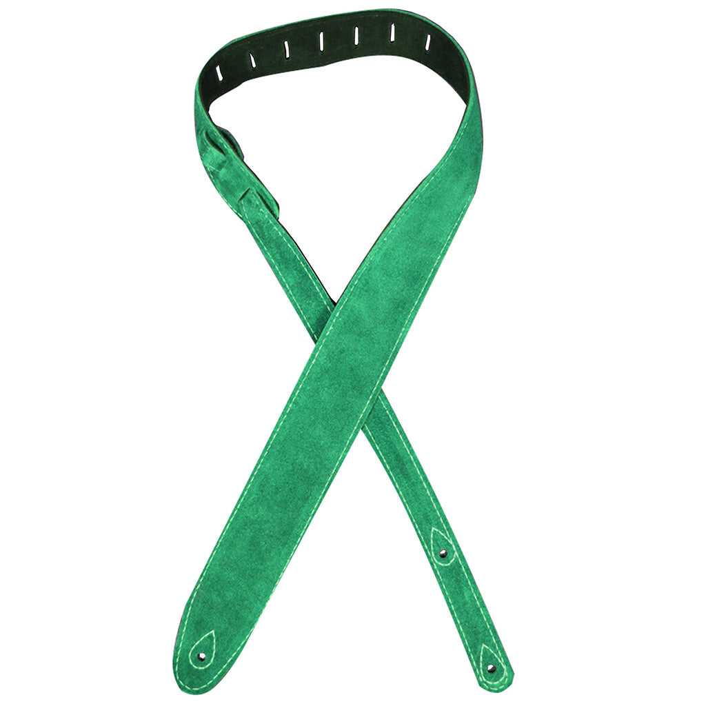Colonial Leather - Double Suede Guitar Strap - Jade