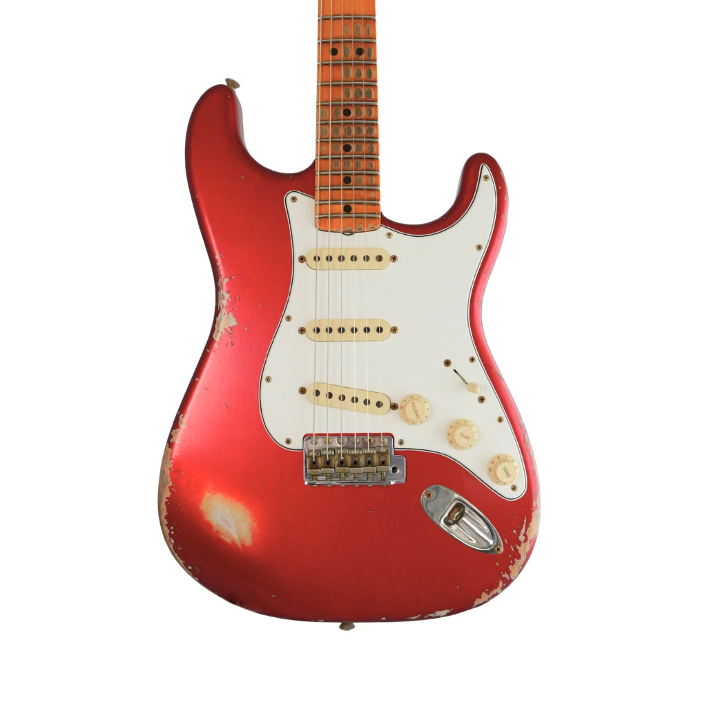 Fender Custom Shop Big Peg Stratocaster Heavy Relic - Aged Candy Apple Red sky music
