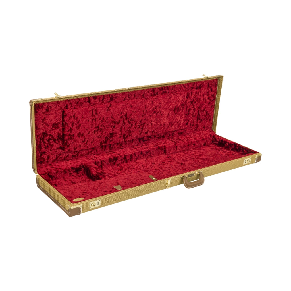 Fender - G&G Deluxe Jazz Bass Hardshell Case - Tweed with Red Poodle Plush Interior