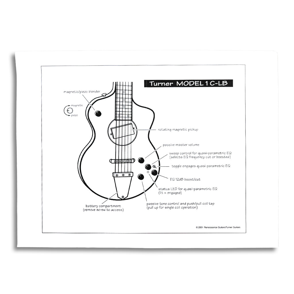 Rick Turner 2016 Model 1 C LB  Deluxe Featherweight with Myrtle Wood Top and Western Red Cedar Body Rare