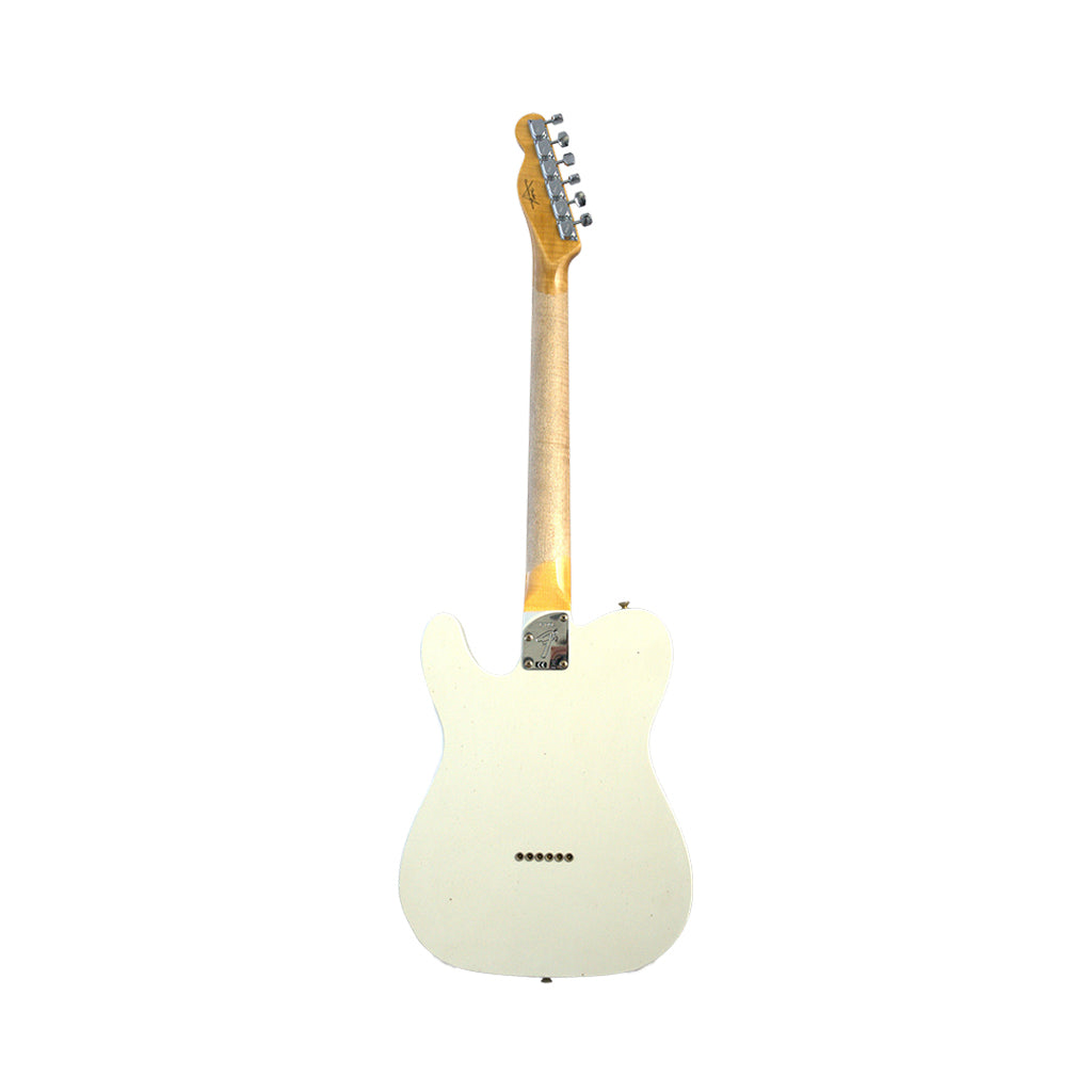 Fender Custom Shop 70s Telecaster Thinline Roadworn Journeyman Electric Guitar - Aged Olympic White