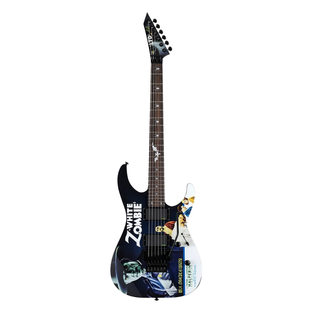 ESP LTD - Kirk Hammett Signature KH-WZ White Zombie Electric Guitar - Black with Graphic