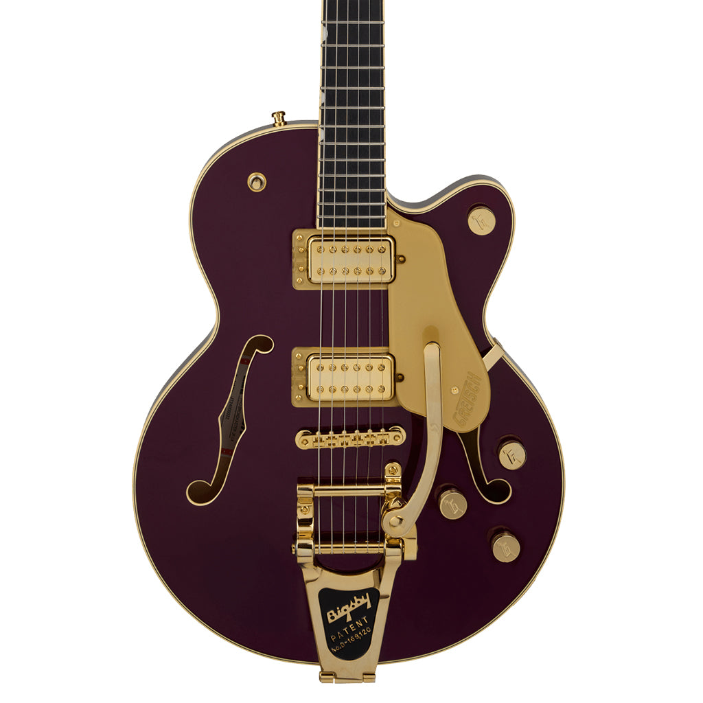 Gretsch Broadkaster Jr. LX Center Block with String Thru Bigsby & Gold Hardware Blackberry Ebony Fingerboard
