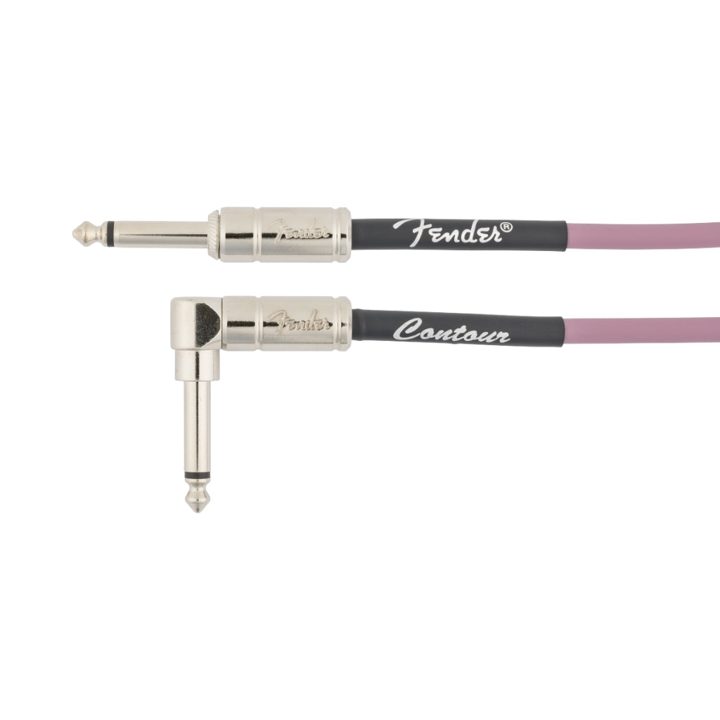 Fender - Contour Series Straight to Right Angle Coil Instrument Cable - Burgundy Mist, 30 feet