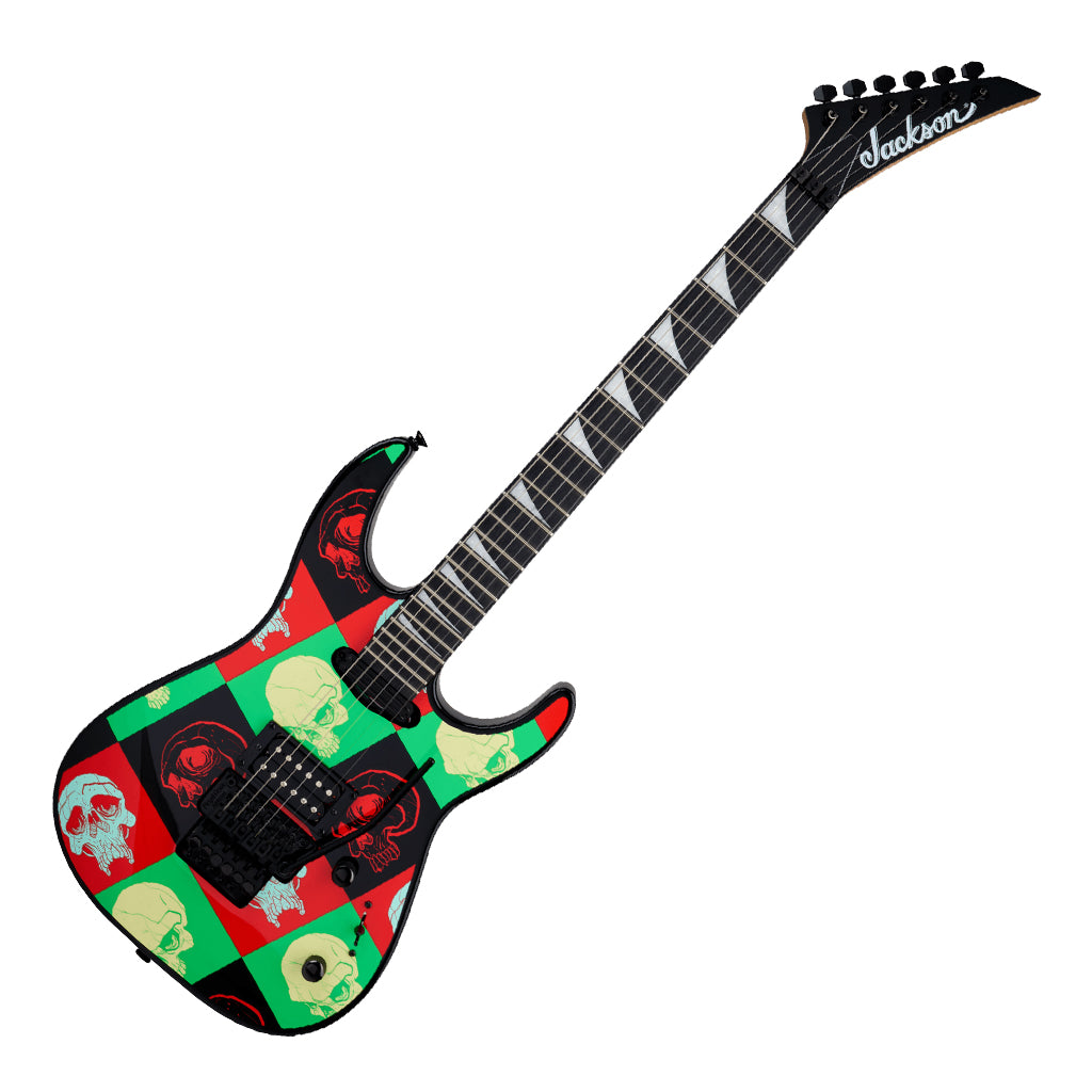 Jackson X Series Dinky DK1A Electric Guitar Warhol Graphic Amaranth Fingerboard