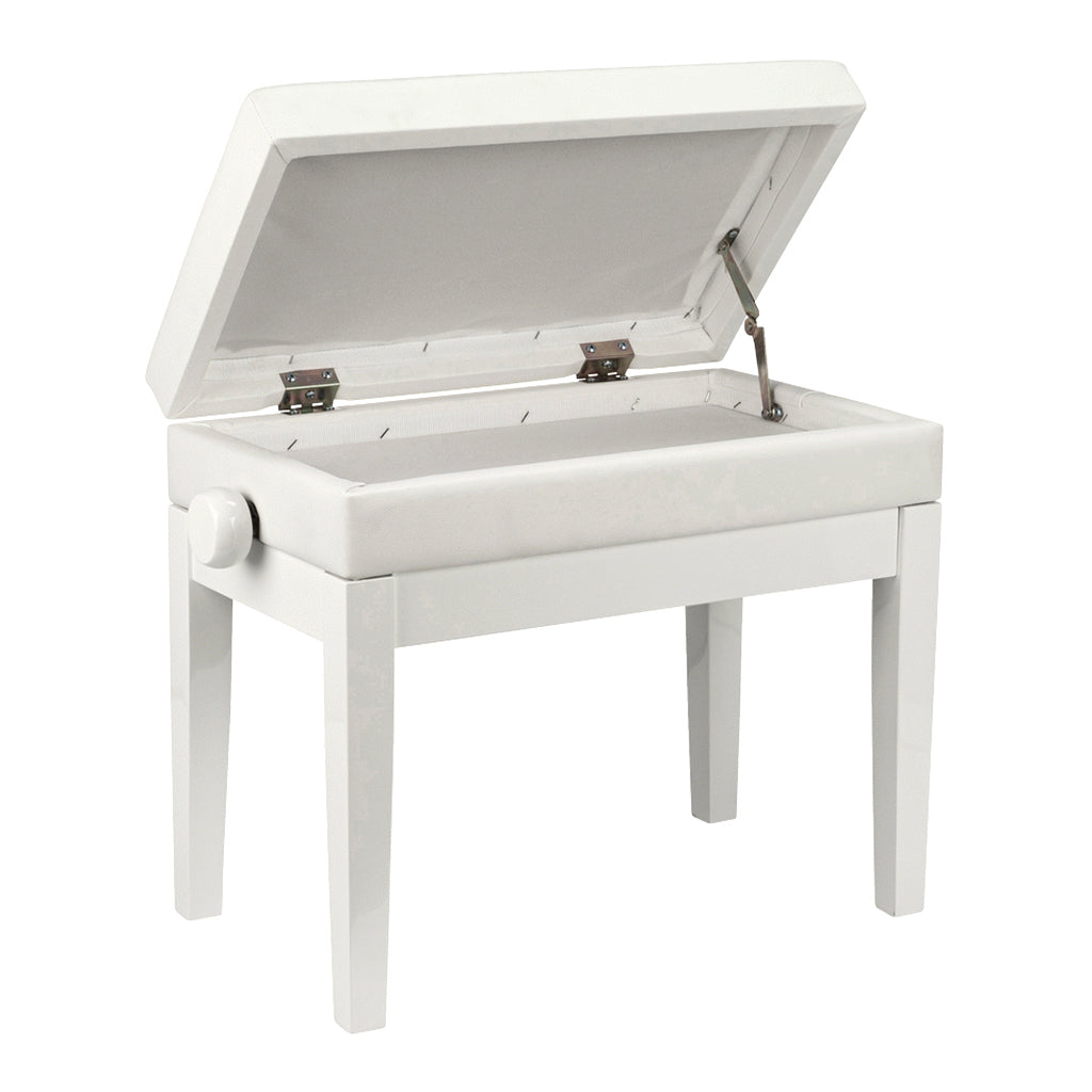 Beale BPB220WH Piano Bench Plush Cushion W/Storage