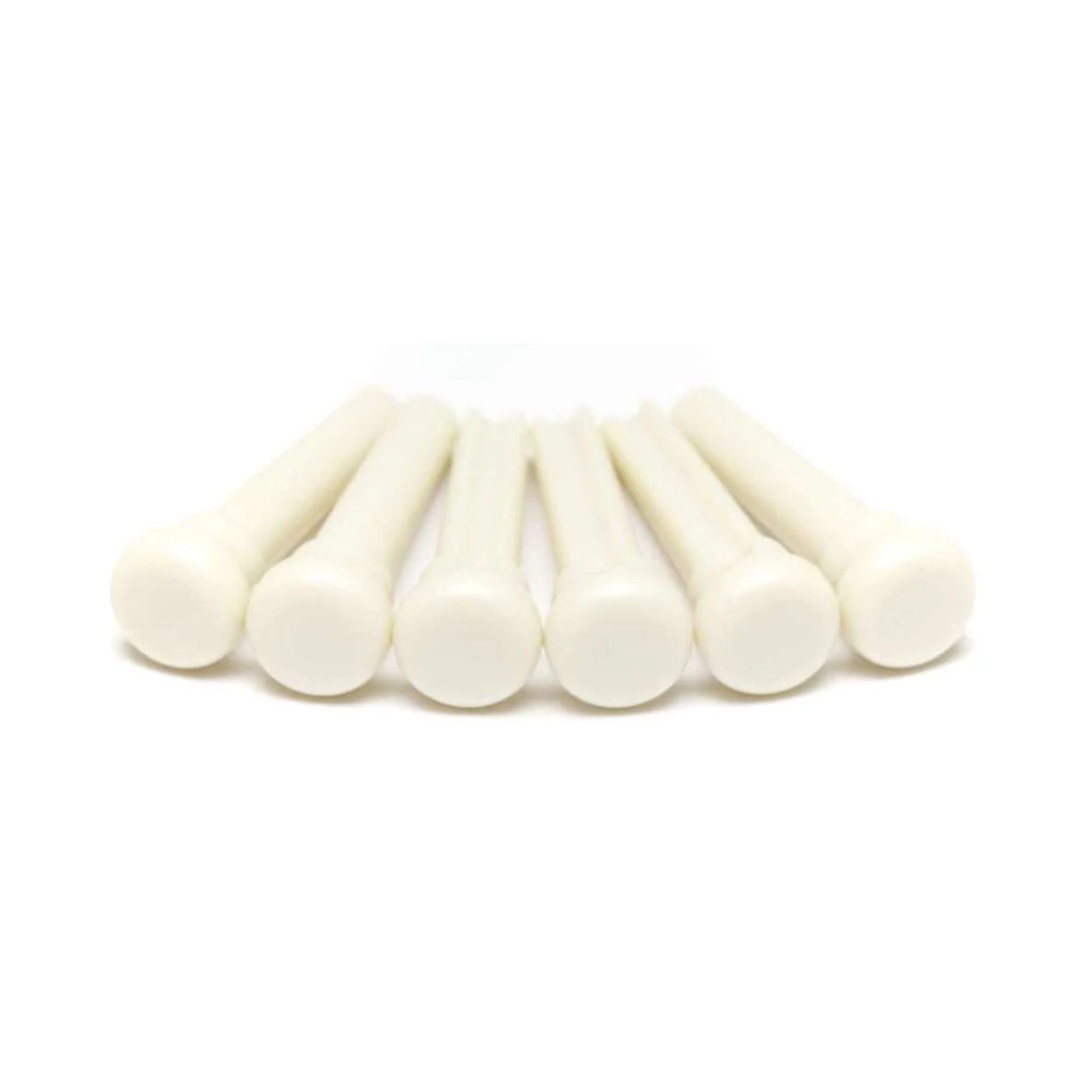 Graph Tech - TUSQ GTP12 Traditional Bridge Pins - White, 2mm Mother of Pearl Dot
