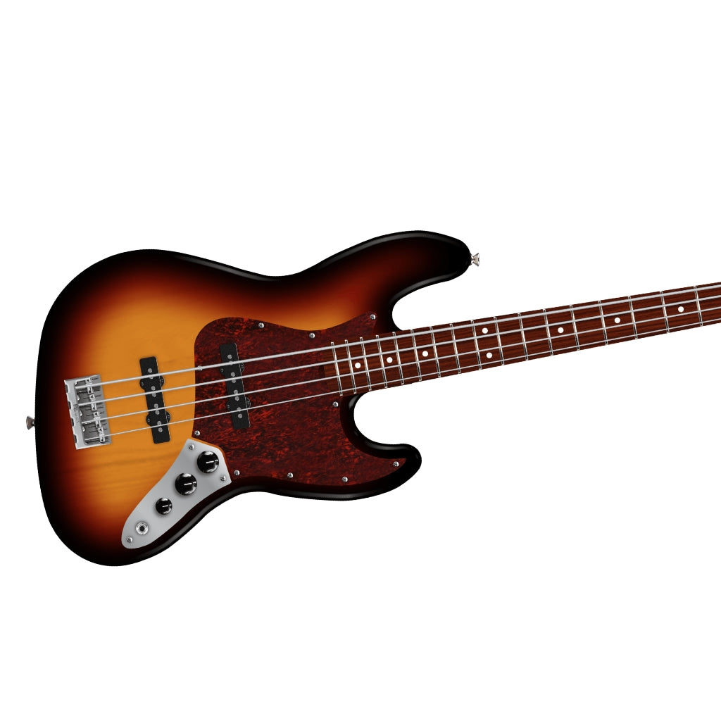 Fender American Professional Jazz Bass Guitar - 3-Color Sunburst, Rosewood Fingerboard