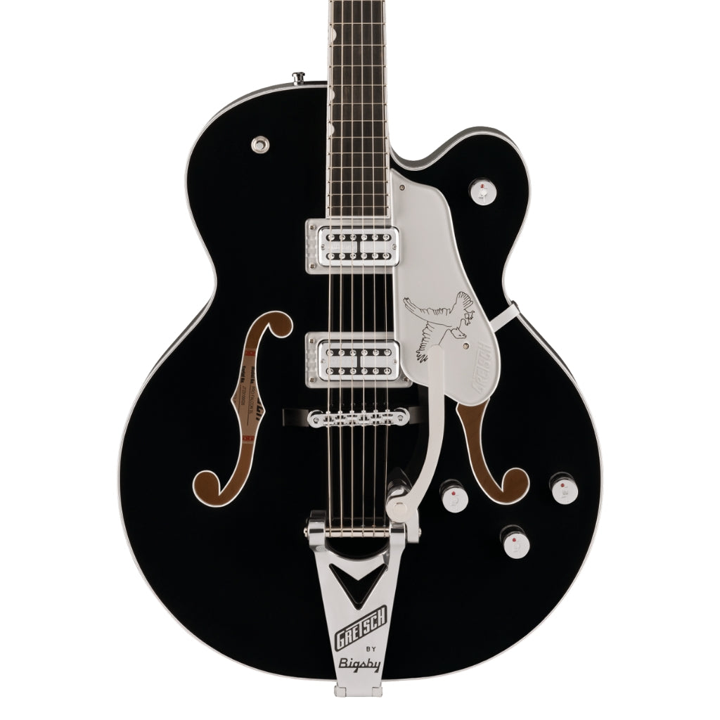 Gretsch - Falcon Hollow Body Ebony Fingerboard with String-Thru Bigsby® and Chrome Hardware - Black