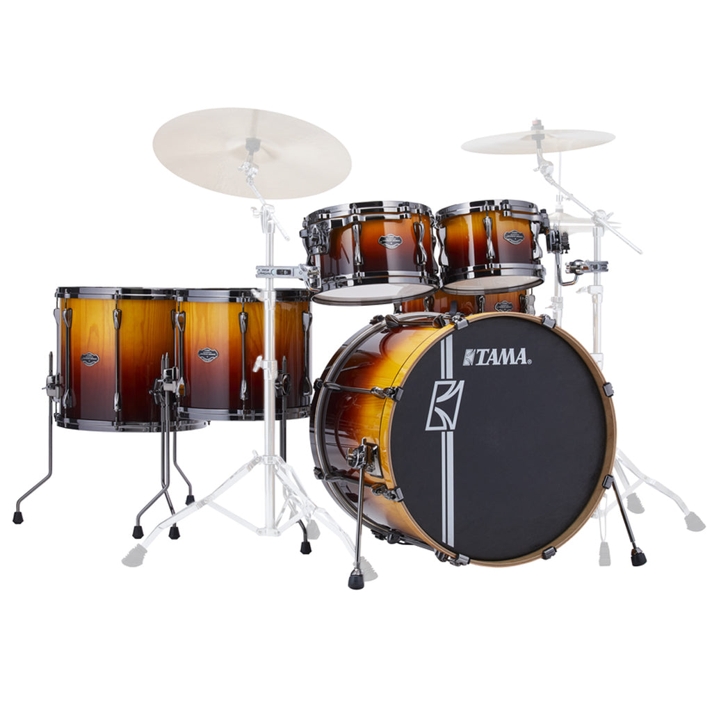Tama Superstar Hyper-Drive Maple 6-piece Shell Pack with 22" Bass Drum - Sunset Fade Lacebark Pine