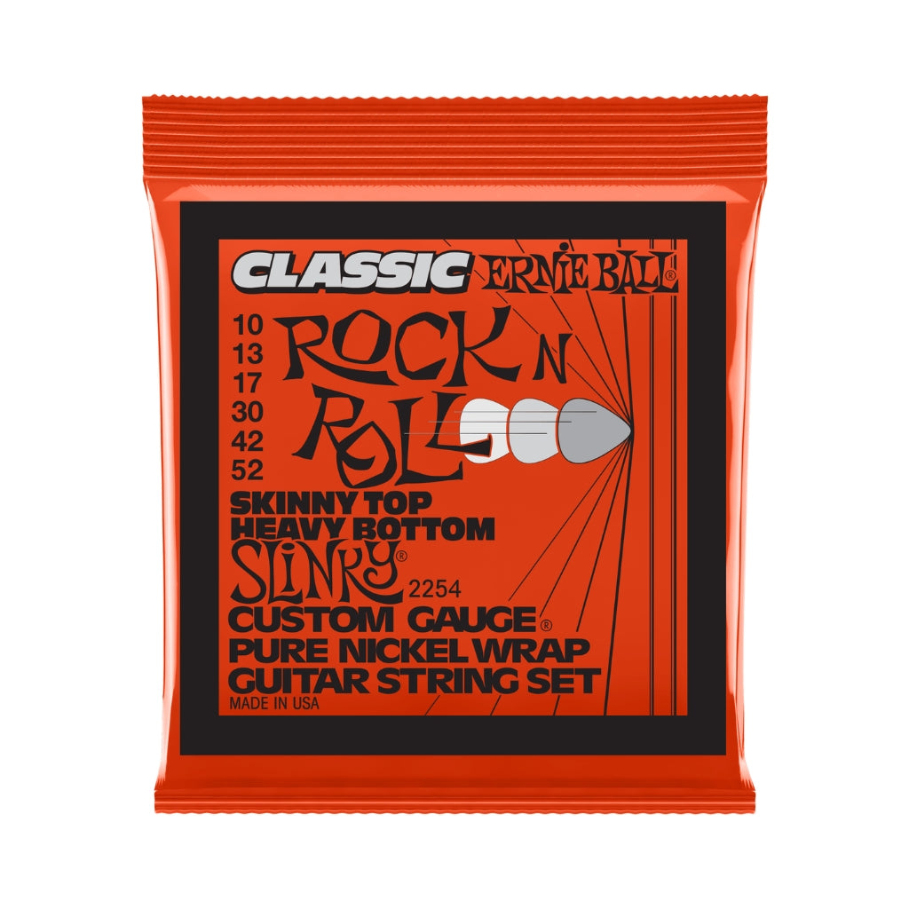 Ernie Ball - Slinky Classic Rock N Roll Pure Nickel Electric Guitar Strings - .010-.052, Custom Gauge