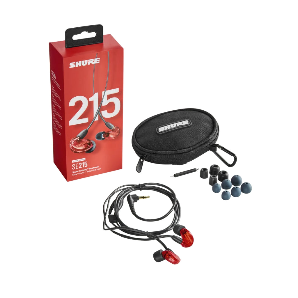 Shure SE215 Pro Professional Sound Isolating Earphones - Red