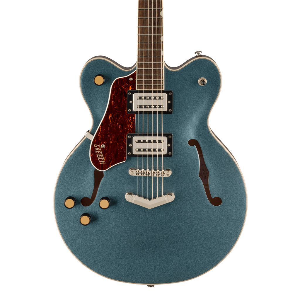 Gretsch G2622LH Streamliner Center Block Double Cut with V Stoptail Left Handed BroadTron BT3S Pickups Laurel Fingerboard Gunmetal