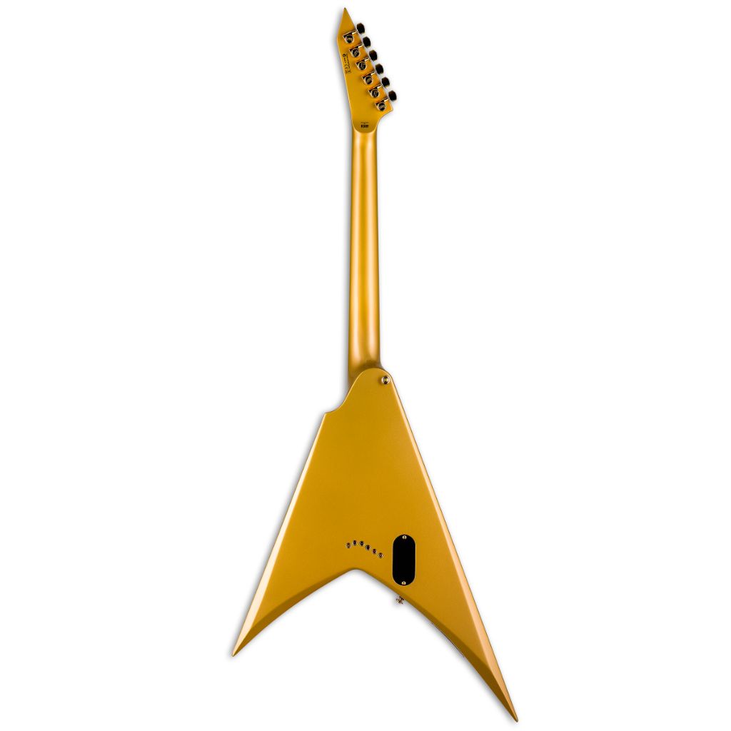 ESP LTD Kirk Hammett Signature V Electric Guitar- Gold Sparkle - LKH-VMGO