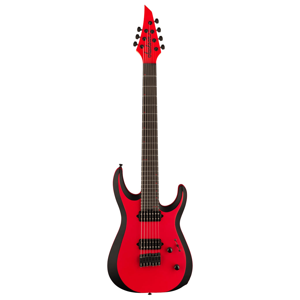Jackson - Pro Plus Series DK Modern MDK7 HT - Ebony Fingerboard, Satin Red with Black bevels