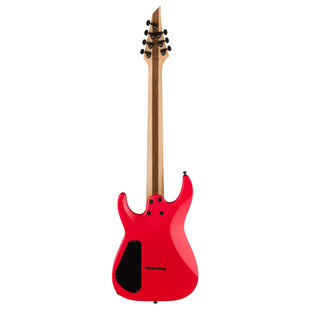 Jackson - Pro Plus Series DK Modern MDK7 HT - Ebony Fingerboard, Satin Red with Black bevels