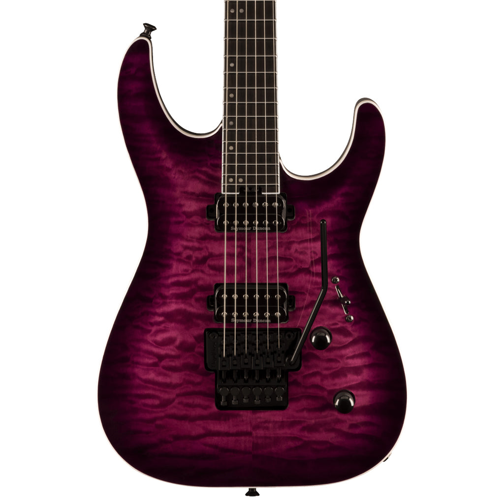 Jackson - Pro Plus Series Dinky™ DKAQ - Ebony Fingerboard, Transparent Purple Burst