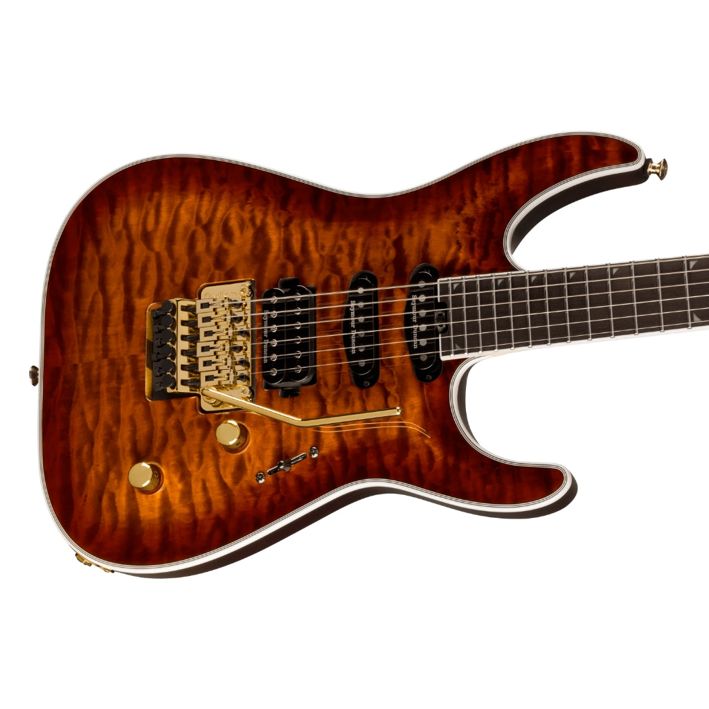 Jackson - Pro Plus Series Soloist™ SLA3Q - Ebony Fingerboard, Amber Tiger Eye