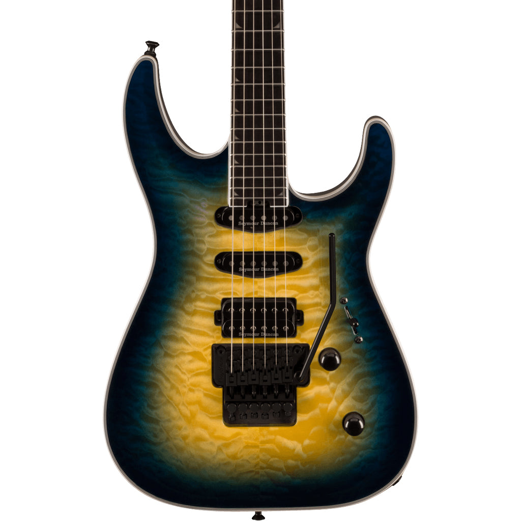 Jackson - Pro Plus Series Soloist™ SLA3Q - Ebony Fingerboard, Amber Blue Burst