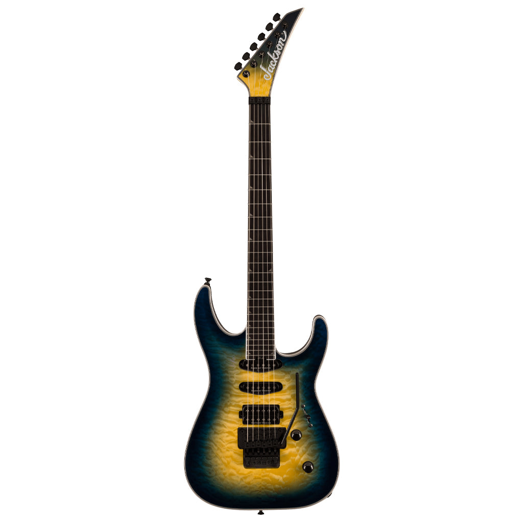 Jackson - Pro Plus Series Soloist™ SLA3Q - Ebony Fingerboard, Amber Blue Burst