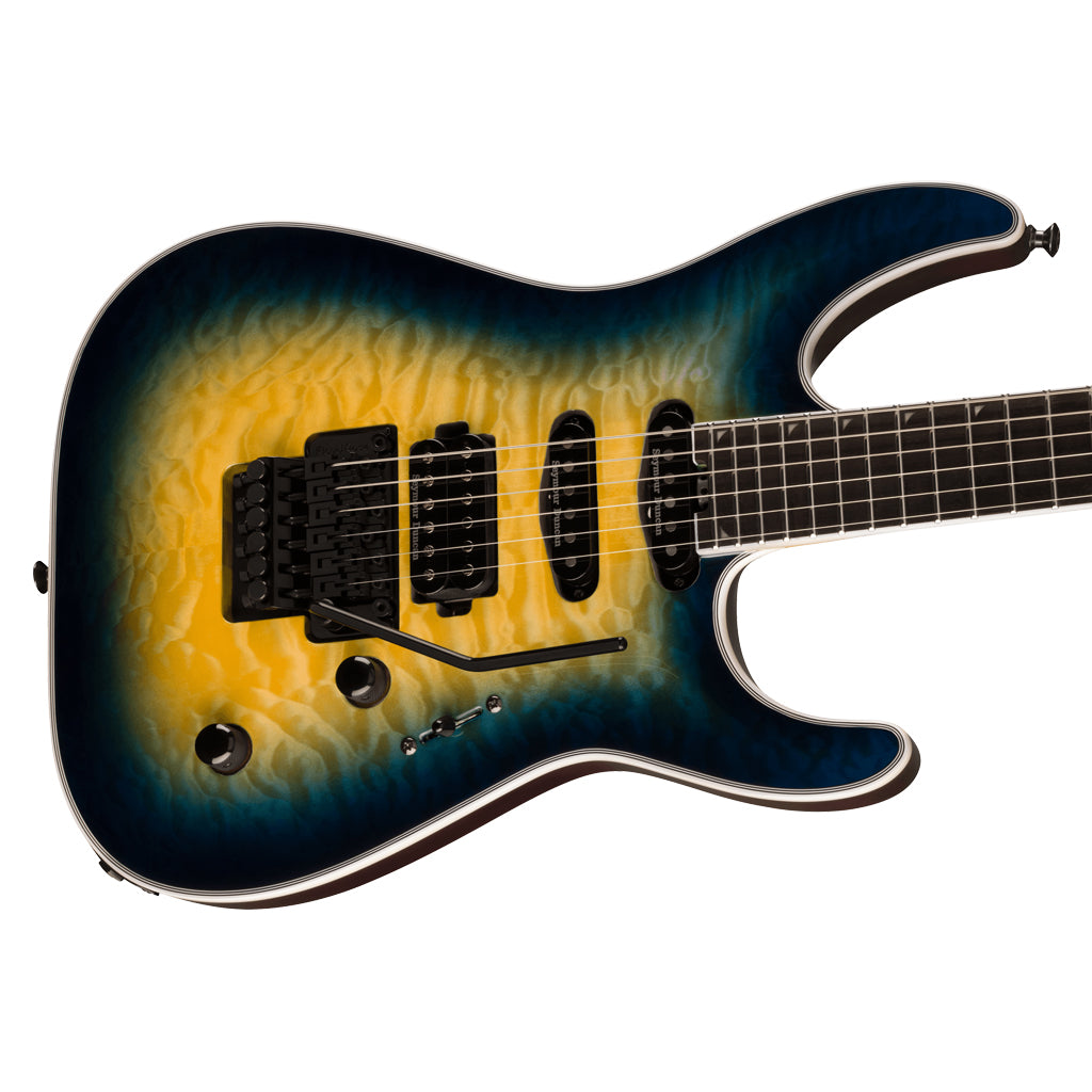 Jackson - Pro Plus Series Soloist™ SLA3Q - Ebony Fingerboard, Amber Blue Burst