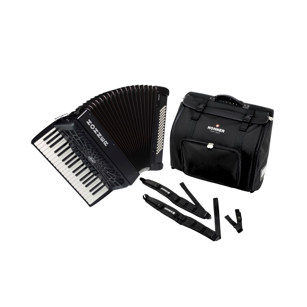 Hohner Bravo III 96 SilentKey Piano Accordion w/Gig Bag - Black