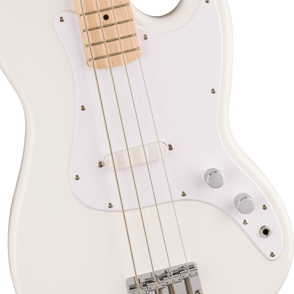 Squier - Sonic Bronco Bass Guitar - Arctic White, Maple Fingerboard