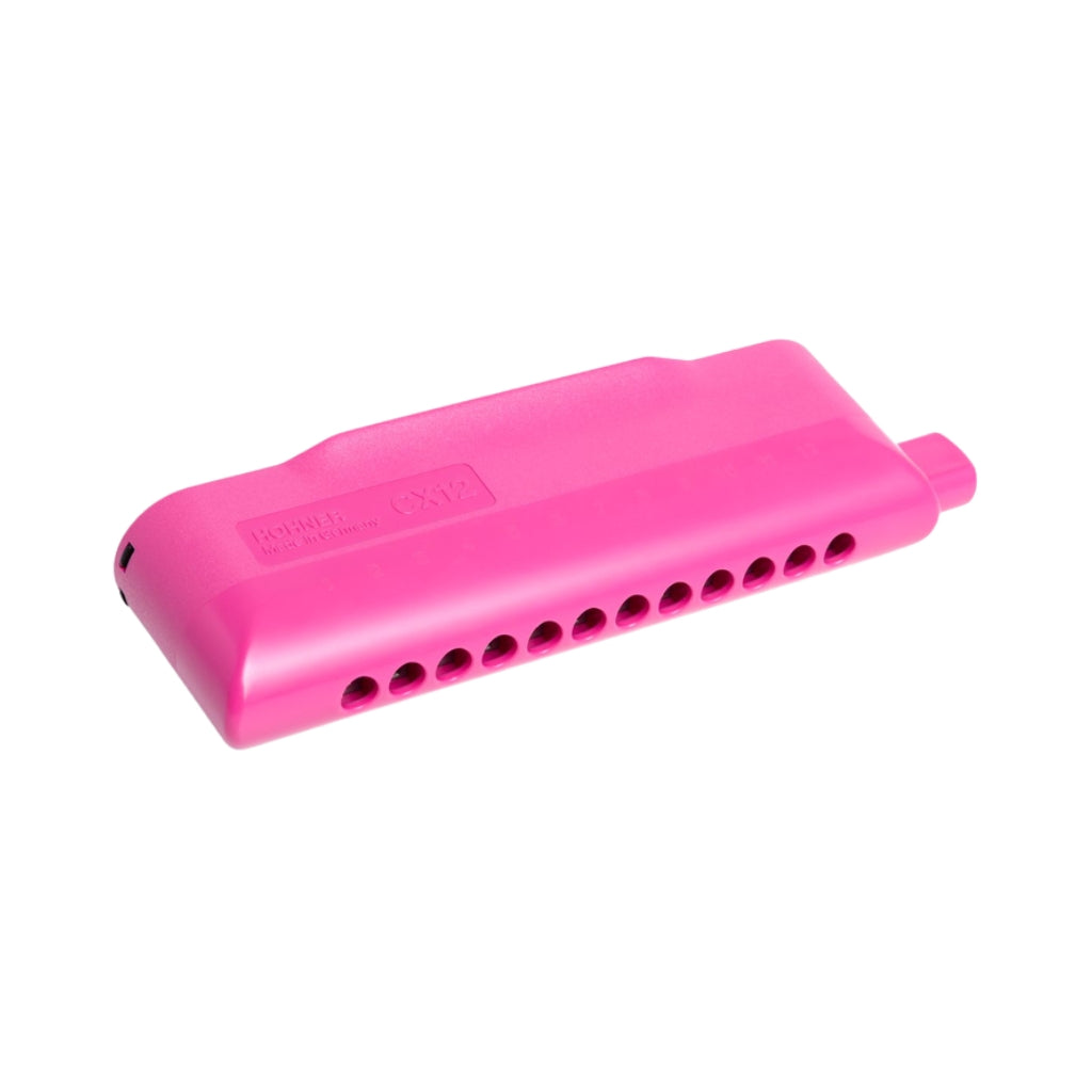 Hohner CX12 Pink Harmonica - C top front