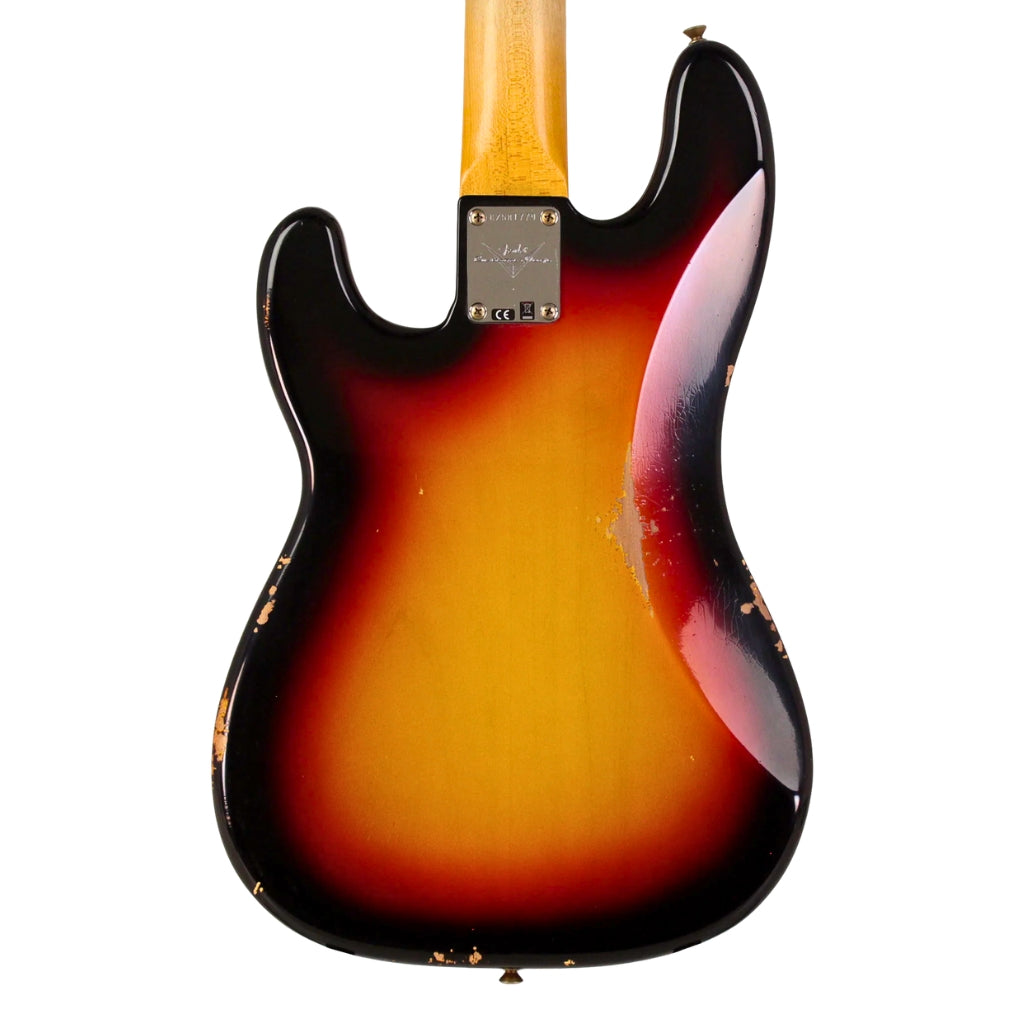 Fender - Custom Shop '64 Precision Bass Relic - Bleached 3-color Sunburst