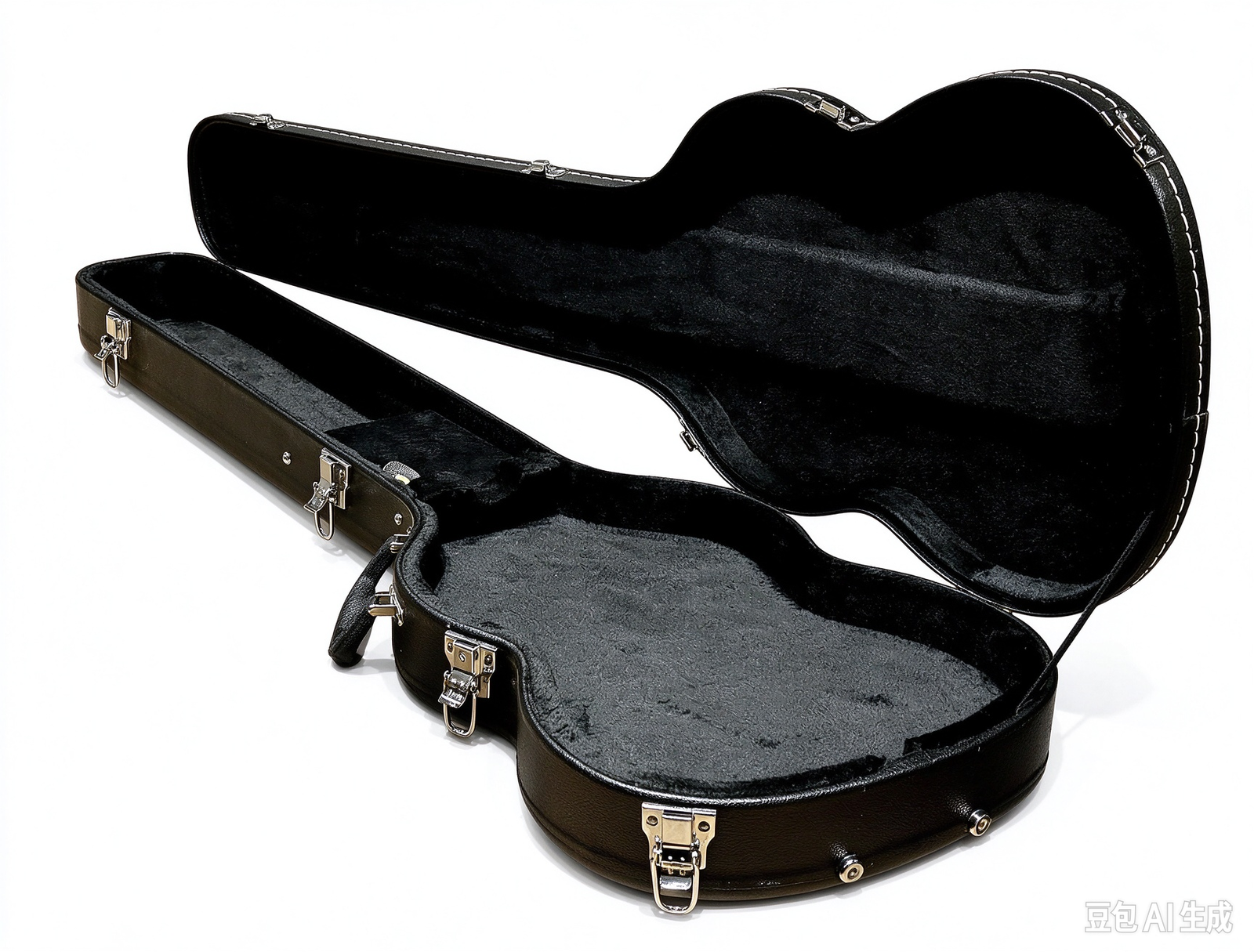 Rainbow SG Guitar Case, Black Exterior with Black Velvet Interior